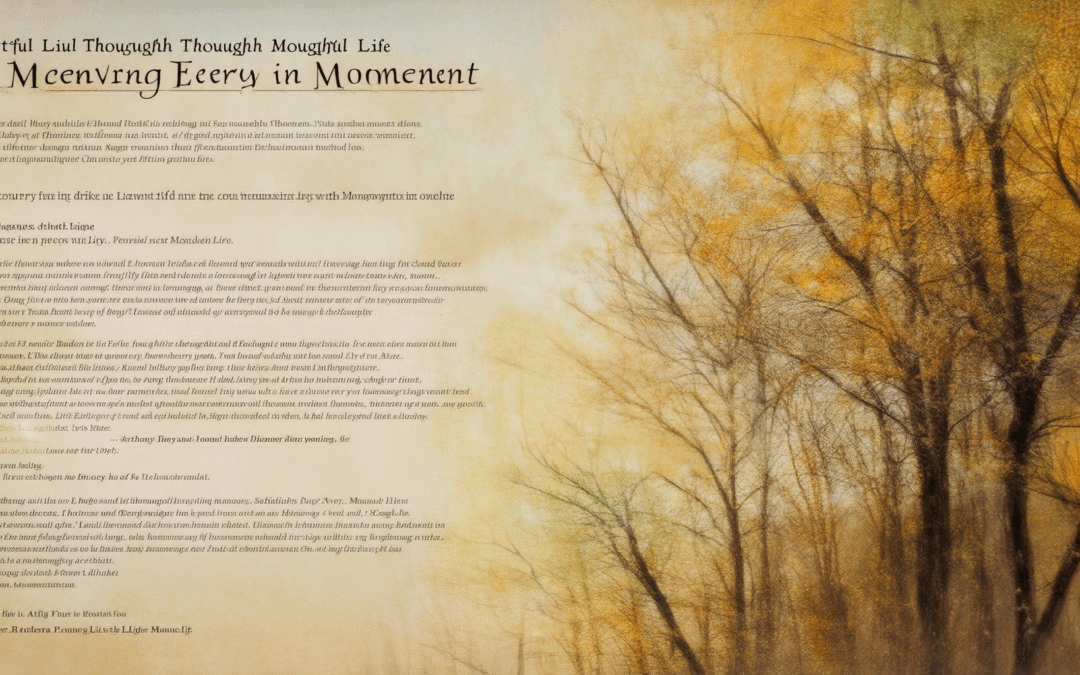 Artful Living Through Thoughtful Life Musings: Discovering Meaning in Every Moment