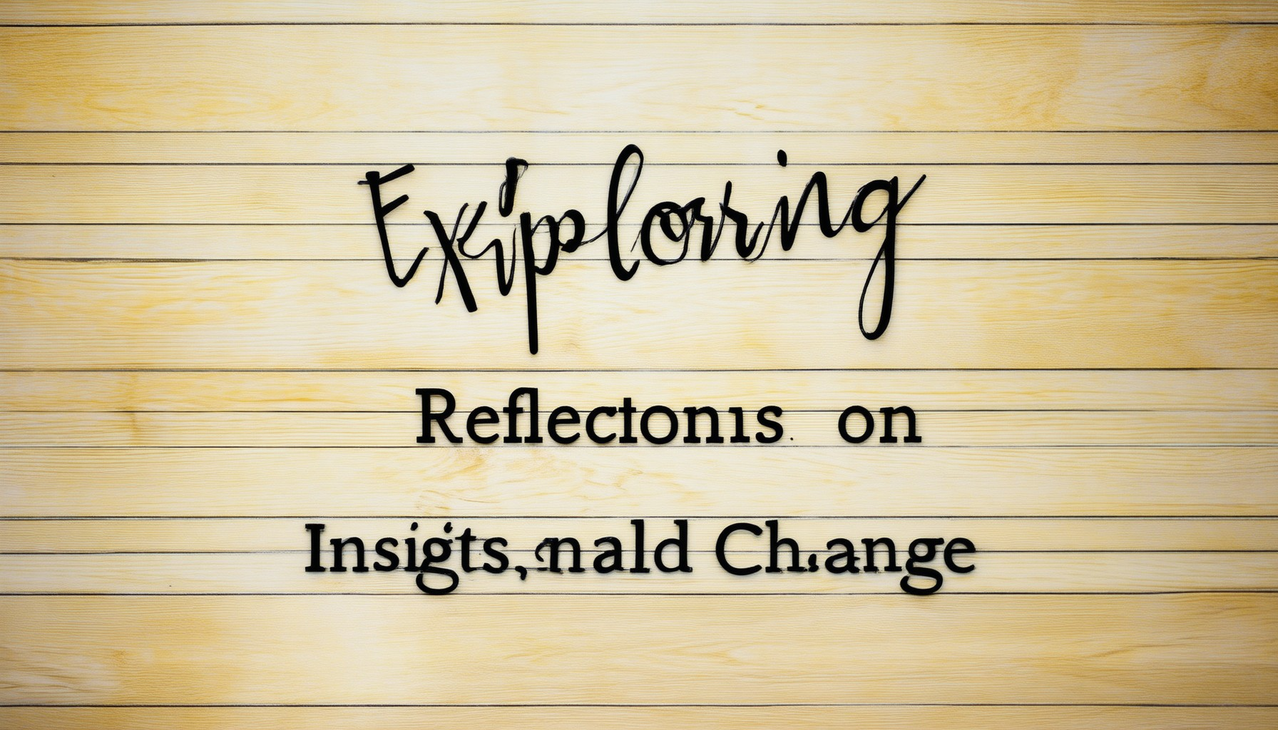 Exploring Reflections on Personal Change: Insights, Examples, and ...